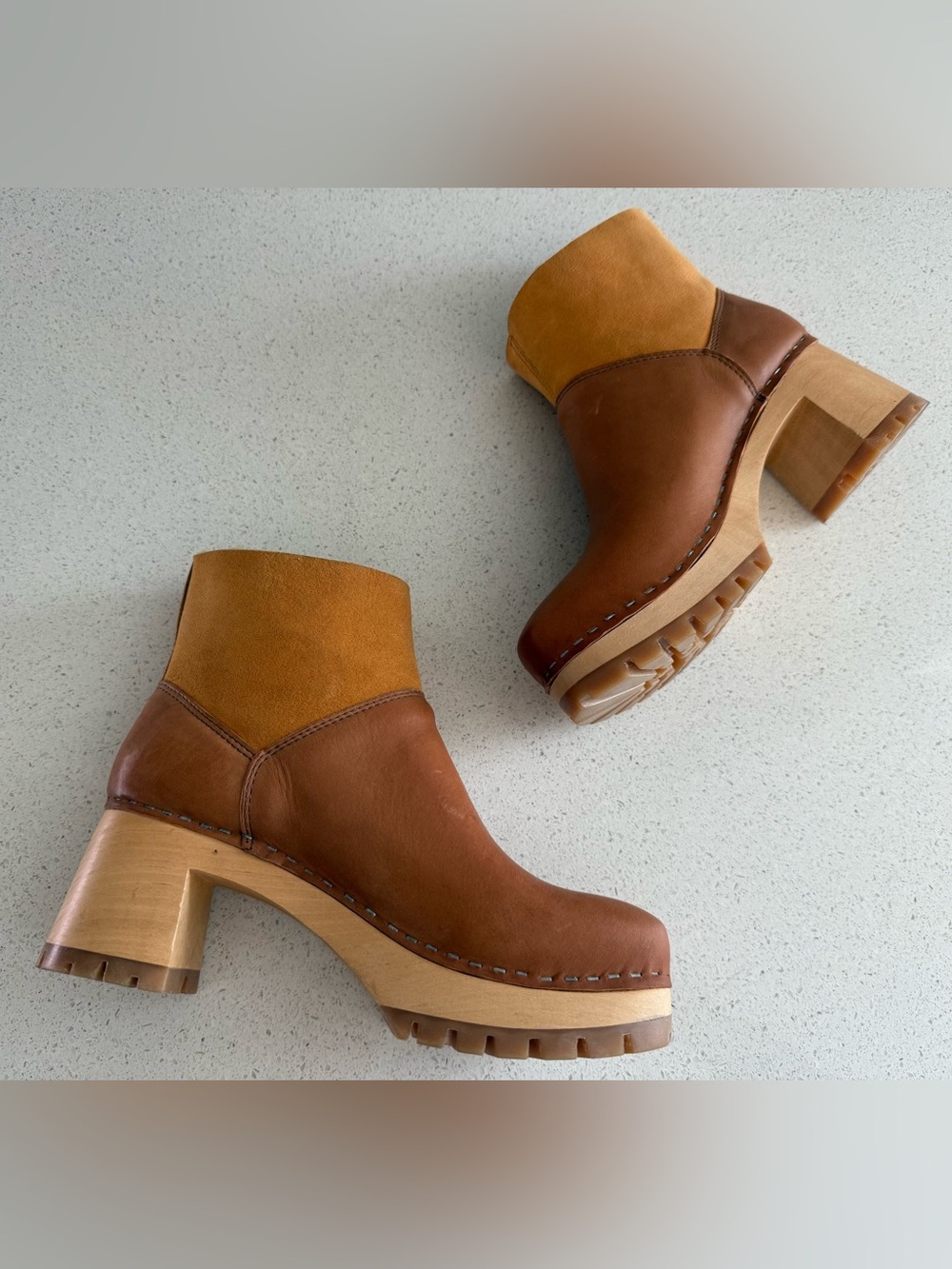 Swedish Hasbeens Shearling-Lined Clog/Boots - Picture 6 of 7